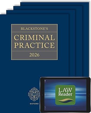 Blackstone's Criminal Practice 2026 Mainwork and Supplement