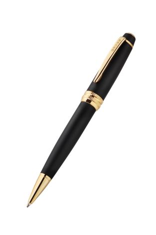 Matte 23K Gold Electroplated/ Black 611 Ballpoint with Letter Opener