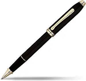 Matte 23K Gold Electroplated/ Black Rollerball