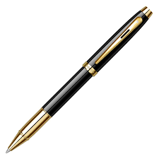 Sheaffer® 100 Glossy Black Lacquer W/ Gold Tone Rollerball Pen