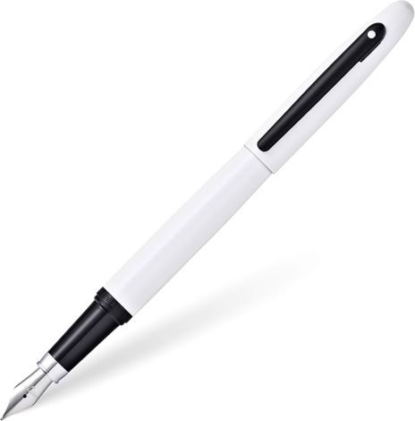 Sheaffer® VFM Glossy White w/Matte Black Appointments Medium Nib Fountain Pen