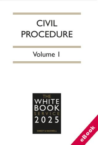 The White Book Service 2025: Civil Procedure Volumes 1 & 2 eBook