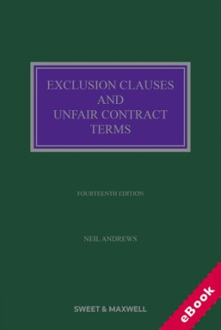 Exclusion Clauses and Unfair Contract Terms 14e eBook