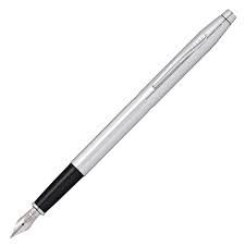 Classic Century Lustrous Chrome W/ Stainless Steel Fine Nib Fountain Pen