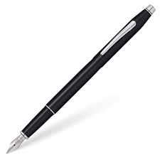 Classic Century Black Lacquer w/ Chrome Appointments and SS Fine Nib FP