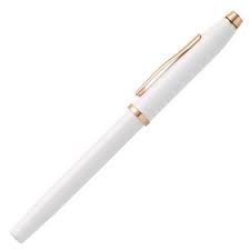 Century II Pearlescent White Lacquer W/ Rose Gold Appointments Medium Nib Fountain Pen