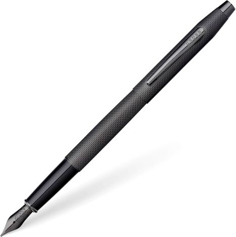 Classic Century Brushed Black Pvd Fine Nib Fountain Pen
