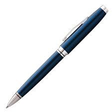 Coventry Blue Lacquer With Chrome Appointments Ballpoint Pen