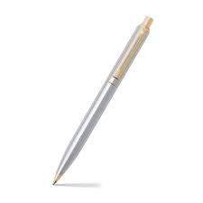 Sheaffer® Sentinel® Brushed Chrome Barrel w/ Gold Trim Ballpoint Pen